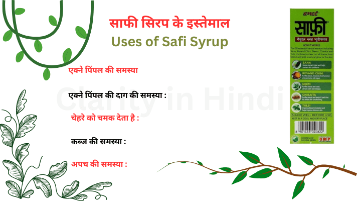 Safi Syrup Uses in Hindi